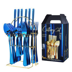 Commercial Kitchen Knife Set - 24Pcs Stainless Steel Dinnerware Set Knife