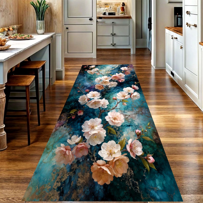 Commercial Kitchen Layouts - Oil Painting Pink Petal Floral Long