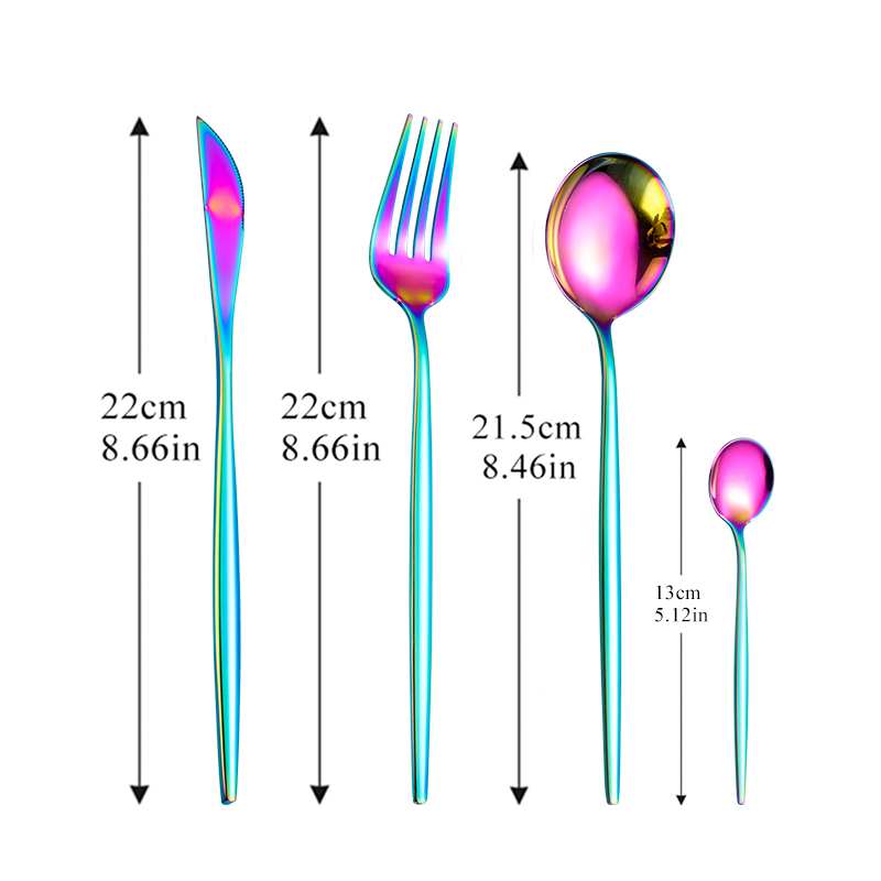 Dinnerware Rainbow Silverware  – Commercial Kitchen Knife Set Bewertung und Preis