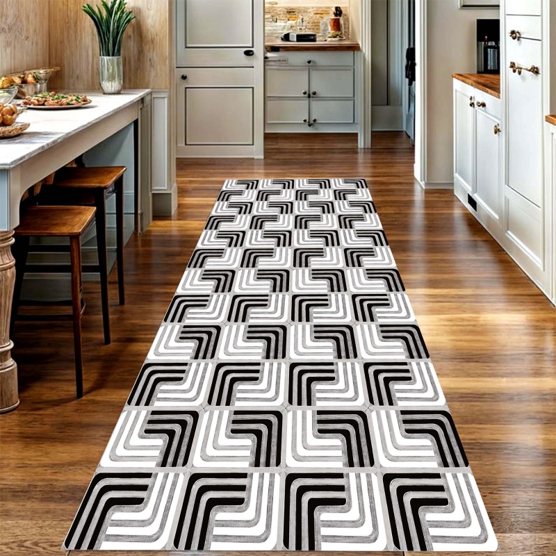 Black White Geometric Curve Lo – Commercial Kitchen Layouts Bewertung und Preis