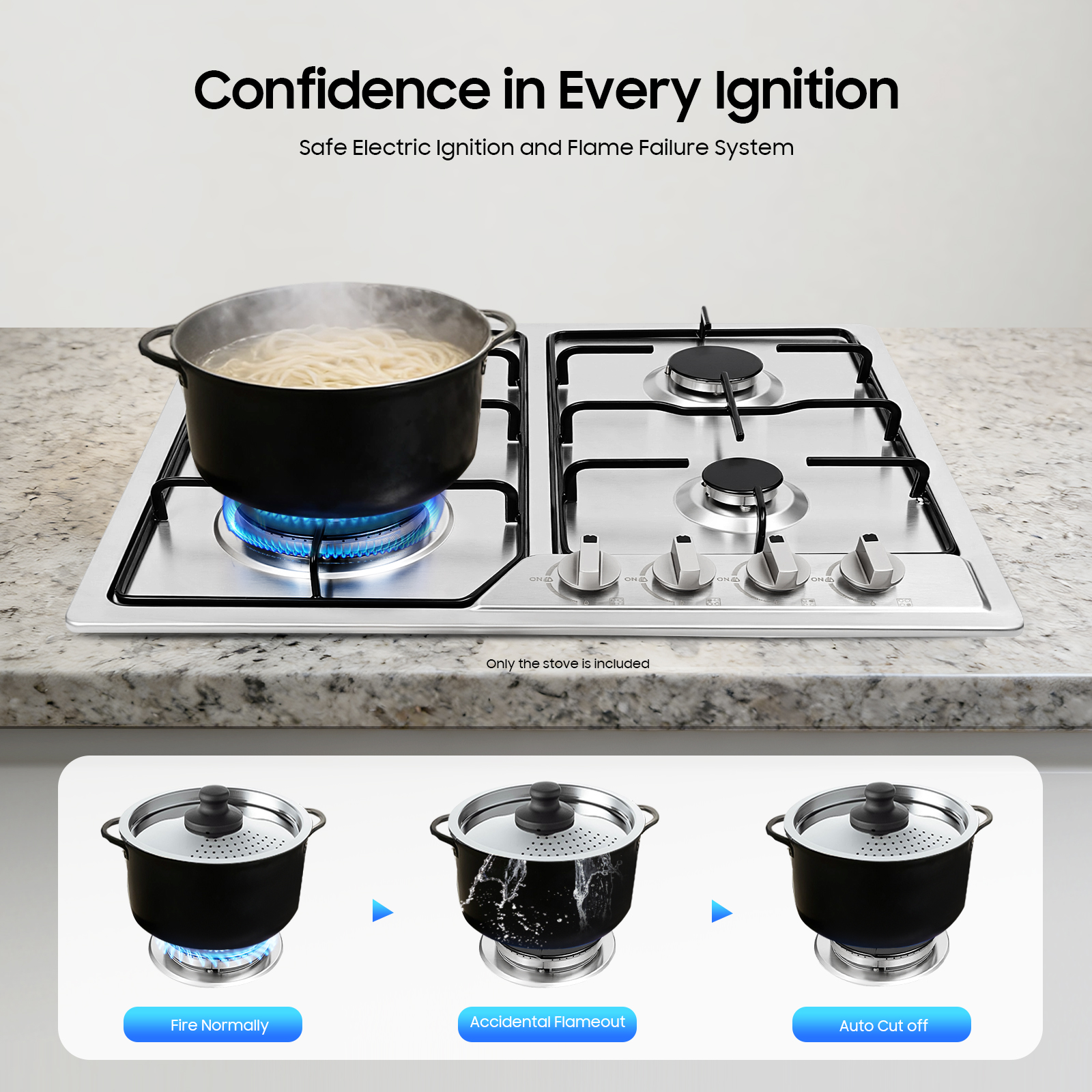 4 Head Eye Stove Gas Stove 58* – Commercial Kitchen Boiler Bewertung und Preis