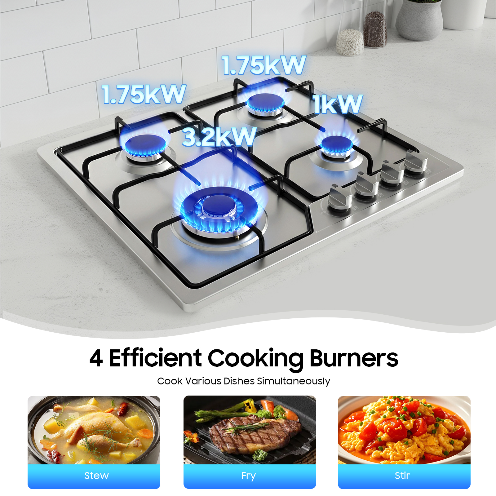 4 Head Eye Stove Gas Stove 58* – Commercial Kitchen Boiler Bewertung und Preis