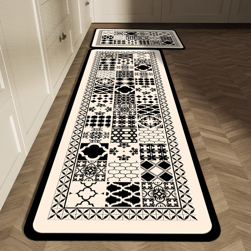 Black White Geometric Tile Kit – Commercial Kitchen Tile Bewertung und Preis