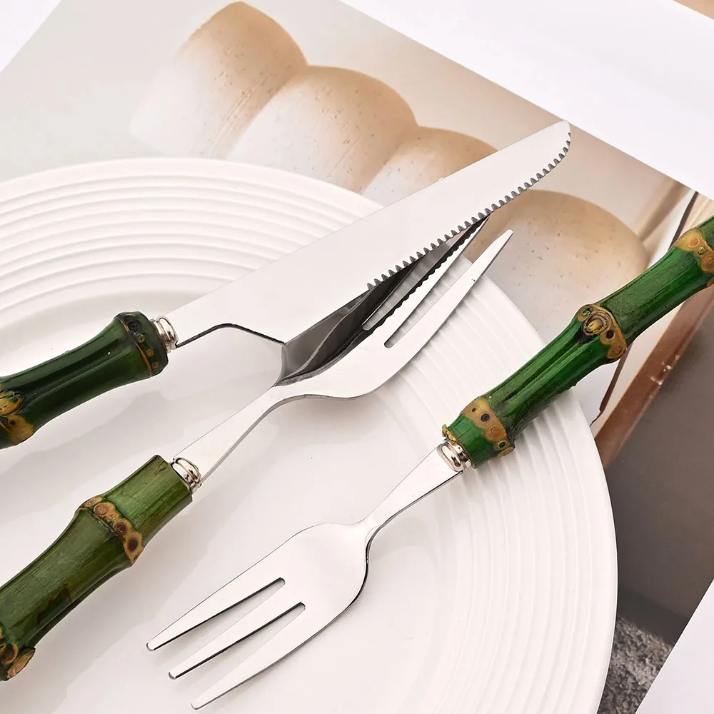4Pcs Natural Bamboo Handle Din – Commercial Kitchen Knife Set Bewertung und Preis