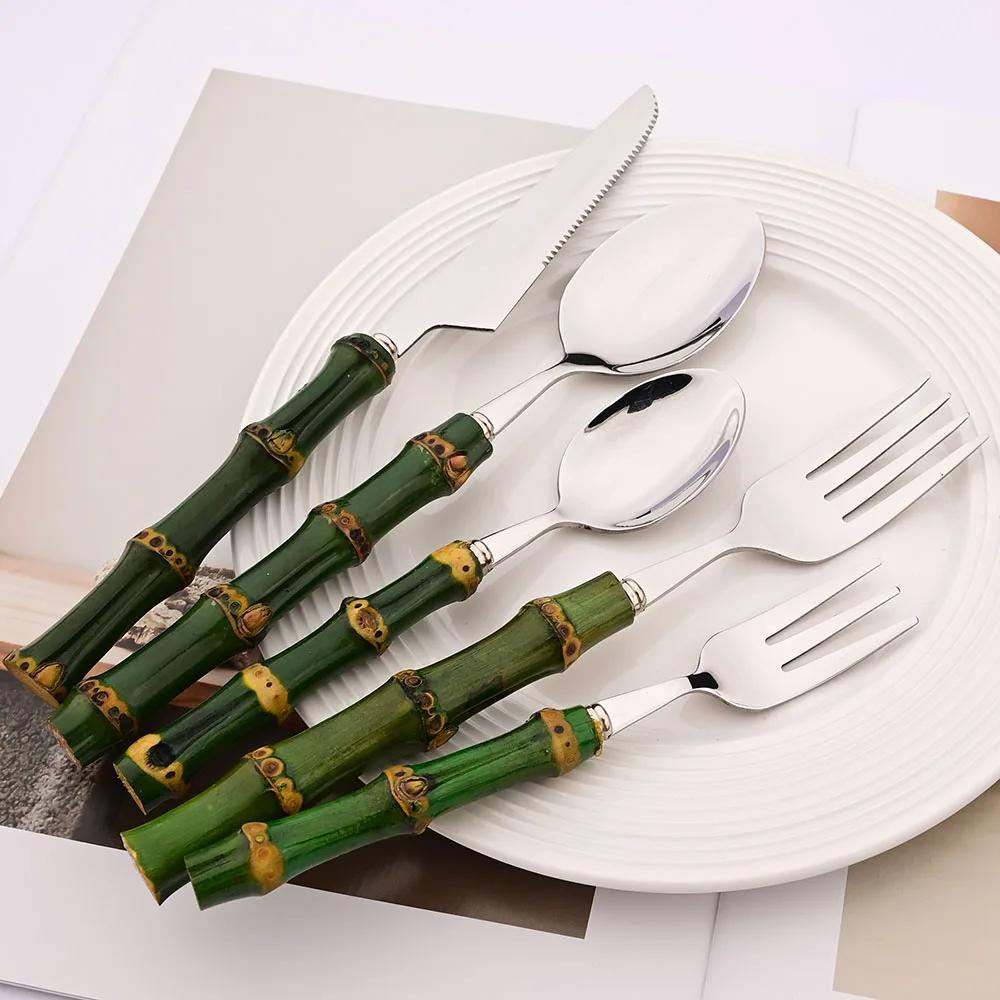 4Pcs Natural Bamboo Handle Din – Commercial Kitchen Knife Set Bewertung und Preis