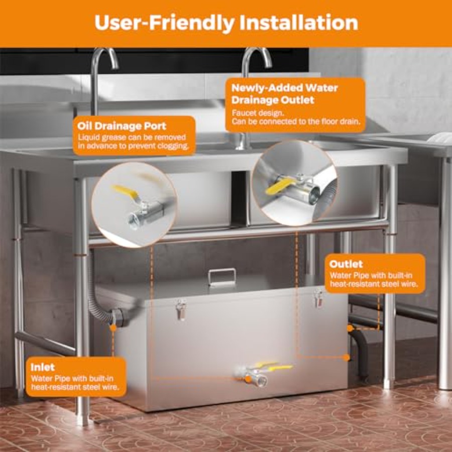 Commercial Grease Trap 25lbs S – Commercial Kitchen Grease Interceptor Bewertung und Preis