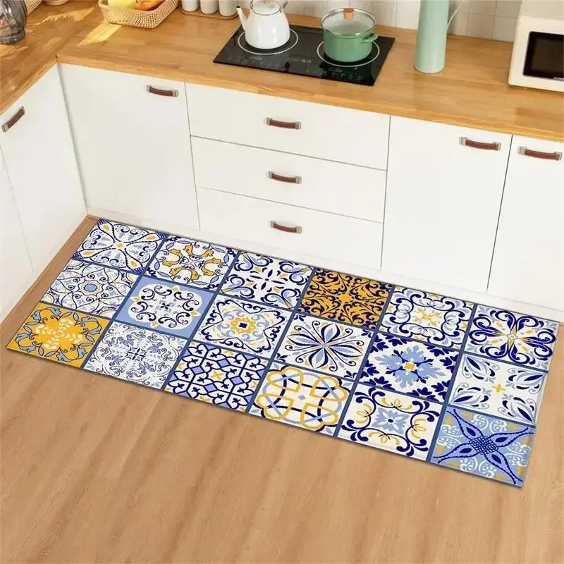Blue Yellow Vintage Tile Colla – Commercial Kitchen Tile Bewertung und Preis