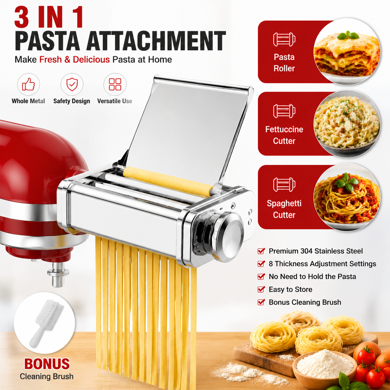 Gvode 3 in 1 Pasta Attachment  – Commercial Kitchenaid Bewertung und Preis