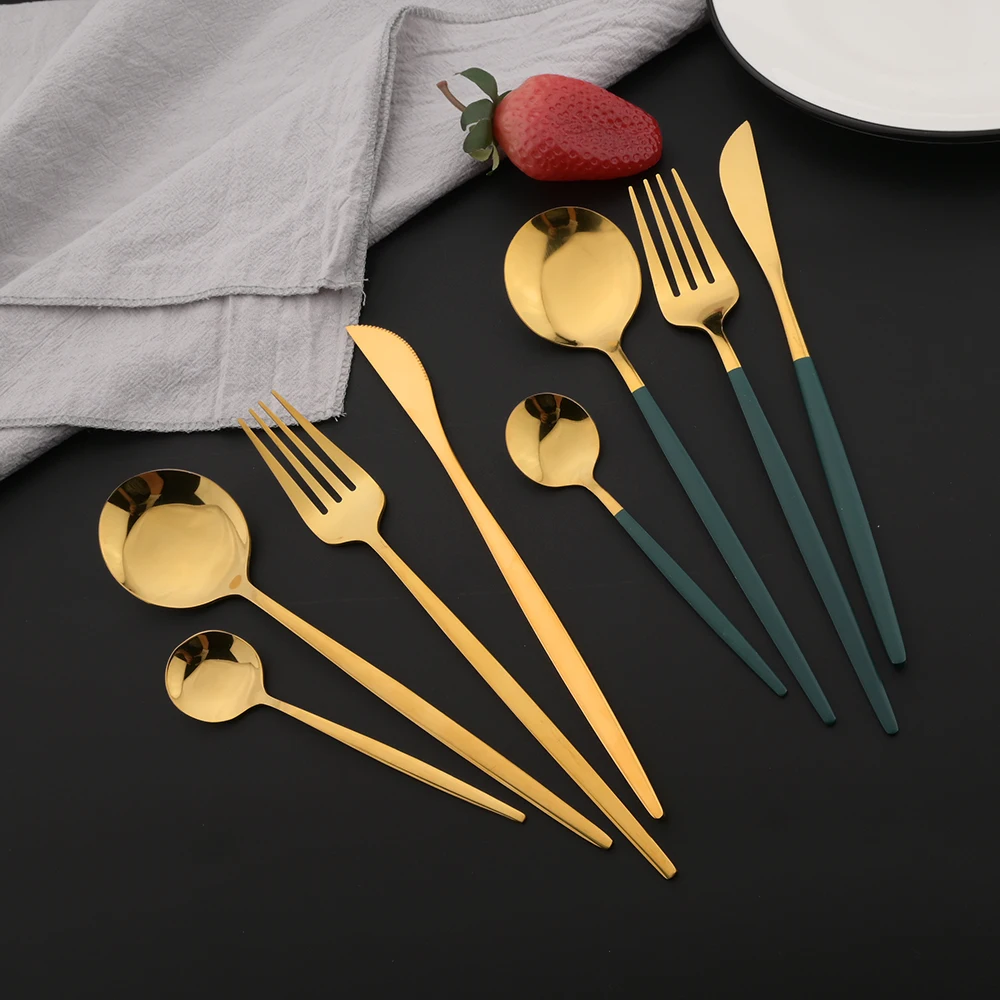 16Pcs Green Gold Dinnerware St – Commercial Kitchen Knife Set Bewertung und Preis