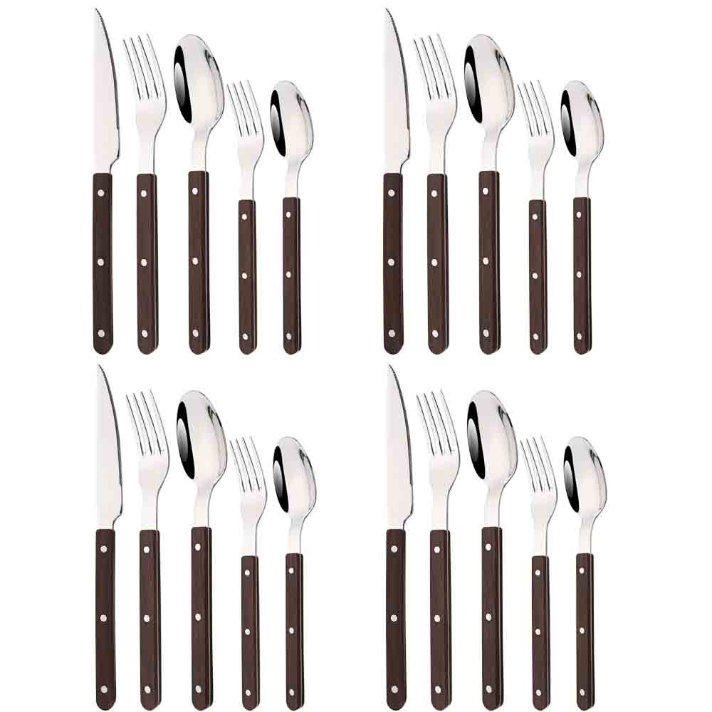 5/20Pcs Imitative Wood Silver  – Commercial Kitchen Knife Set Bewertung und Preis