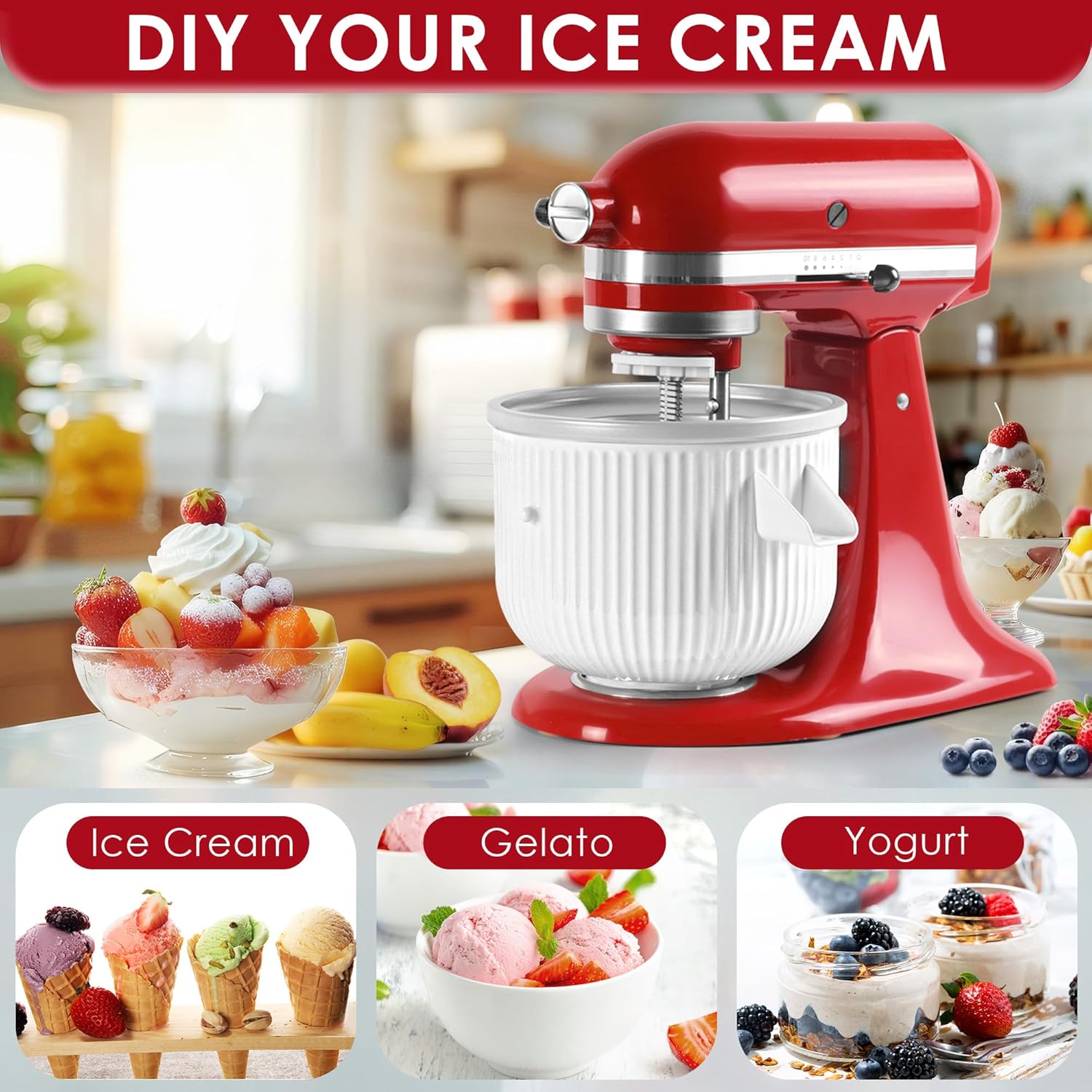 Ice Cream Maker Attachment for – Commercial Kitchenaid Bewertung und Preis