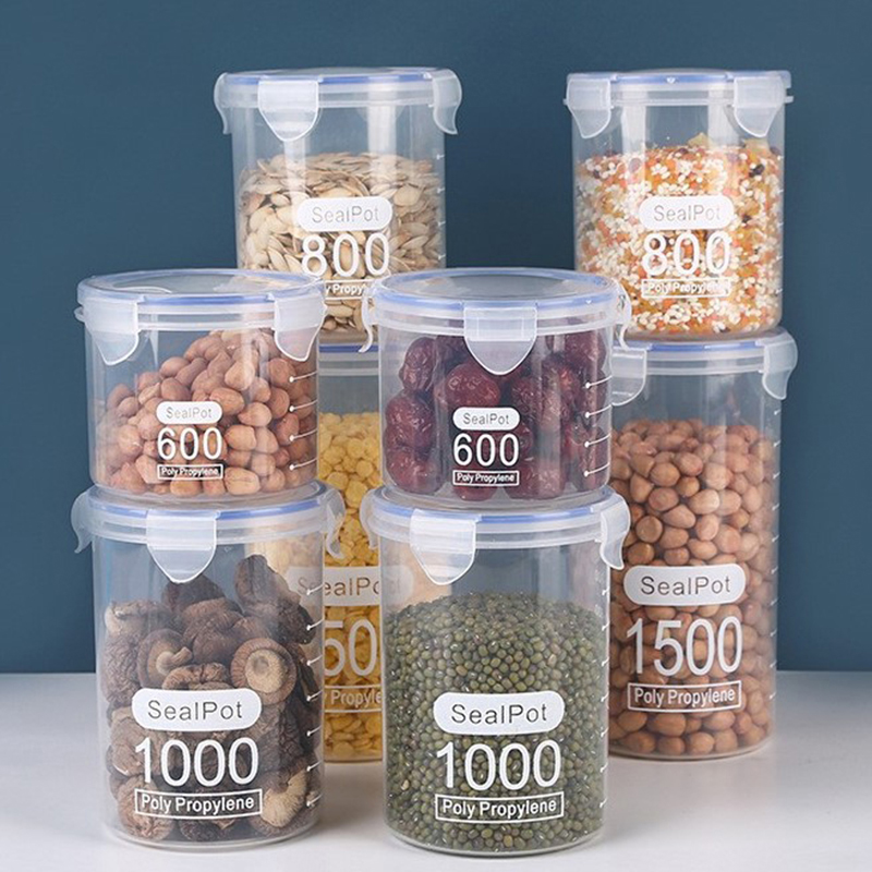 1-4PCS Sealed Jars With Scale  – Commercial Kitchen Refrigerator Bewertung und Preis